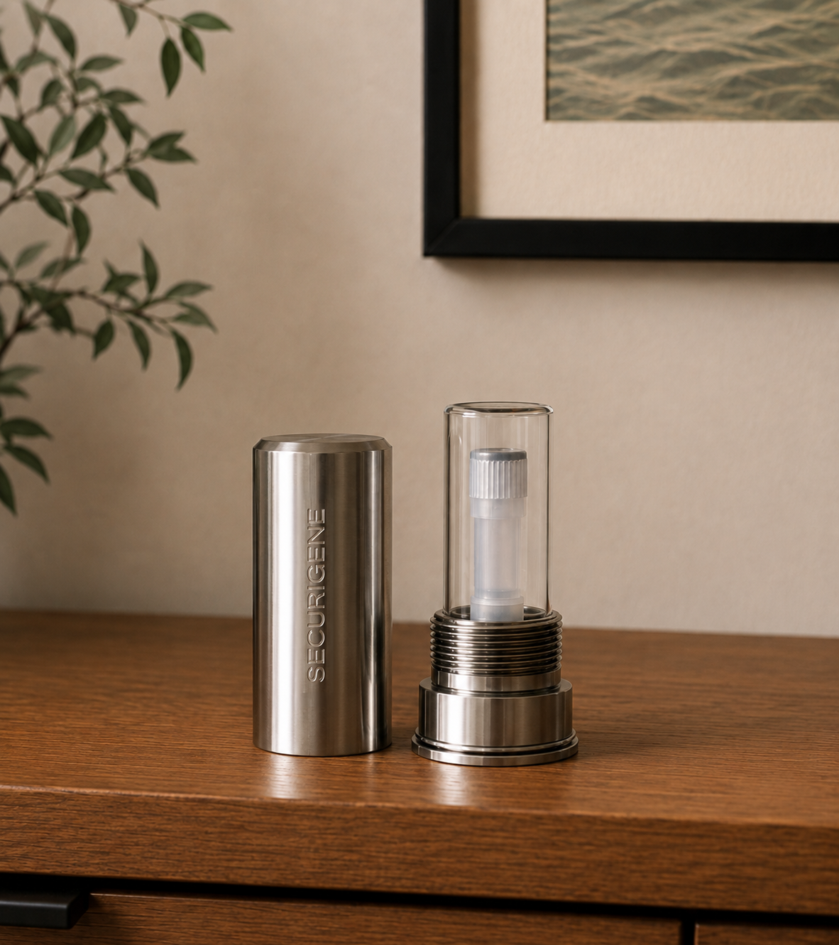 Securigene stainless steel DNA banking capsule